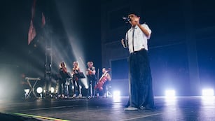 Milo J, durante sus shows en el Movistar Arena. (Gentileza Dale Play)