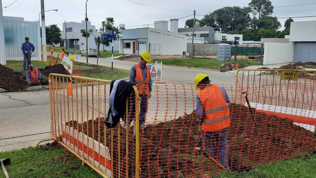 Obra de gas domiciliaria en Rafaela