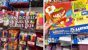 Fue a Once y mostró los precios de los útiles escolares en TikTok