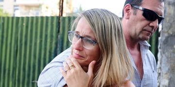 La mdre de Nahir Galarza, con el rostro lleno de angustia (crédito: Fernando de la Orden)