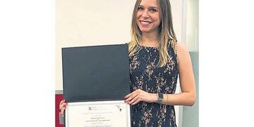 La ingeniera Alejandra Grbich, distinguida como personalidad destacada\u002E