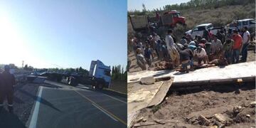 Camión que transportaba carne perdió toda la carga en el camino y la saquearon
