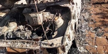 El auto estuvo unas horas en una calle lateral del pueblo\u002E