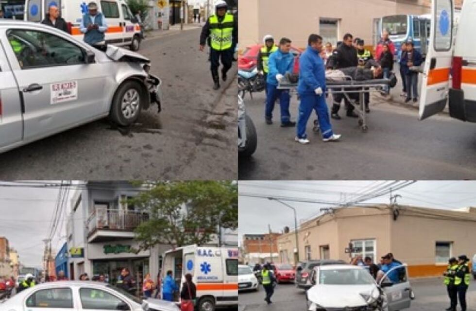 Chocaron un colectivo y un remis en pleno centro salteño