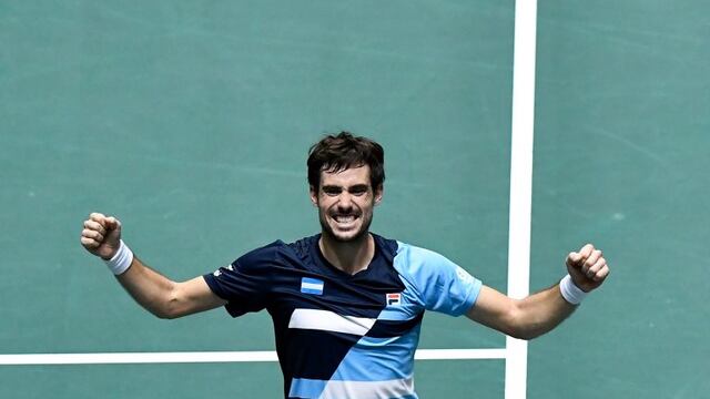 Guido Pella es uno de los dos tenistas argentinos que deberán hacer cuarentena en Australia. Foto AFP.