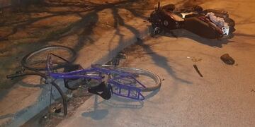 Por el fuerte accidente la menor está grave en el Hospital San Luis\u002E Foto: Policía de San Luis