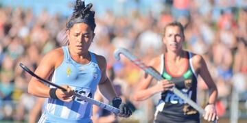 El equipo argentino de hockey femenino disputó un gran encuentro ante sus pares de Alemania (web)\u002E