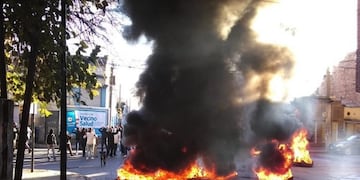 Quema de gomas de empleados municipales\u002E