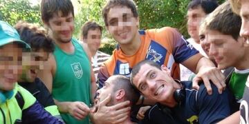 Luciano Beninca (izquierda) y José Luis Williner protagonizaron una pelea en la que el primero falleció en Rafaela\u002E (Facebook)