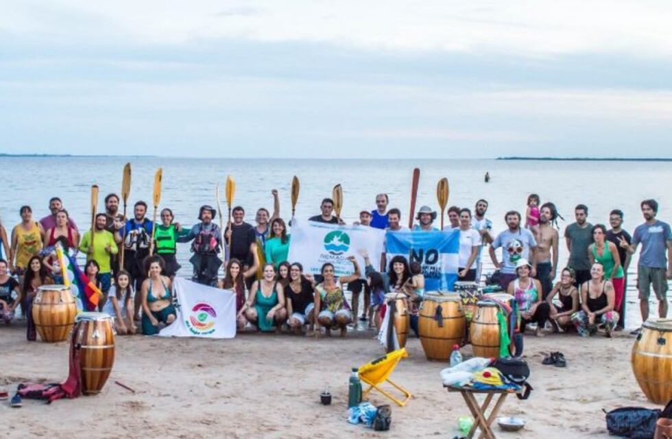 Remada por los ríos a las orillas del Gualeguaychú