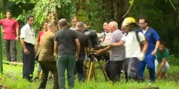 Cuba: impactante video del momento del rescate de uno de los pasajeros del avión