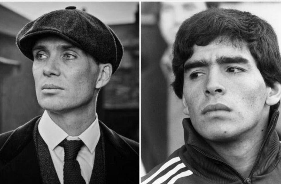 Aparecieron fotos que muestran un parecido entre Diego Maradona y Thomas Shelby de la serie "Peaky Blinders"