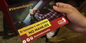 La Juventud Radical concientizó en Colectividades: “Si tomaste, no manejes”