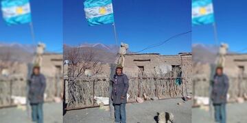 Una salteña homenajeó a San Martín desde Alfarcito (Facebook Fundación Alfarcito)