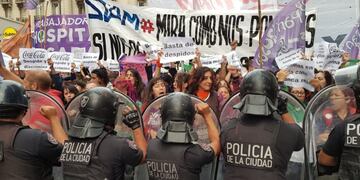 Corte en Callao y Corrientes\u002E