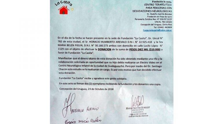 Así comunicar desde "La Casita" el gesto de los Arévalo.