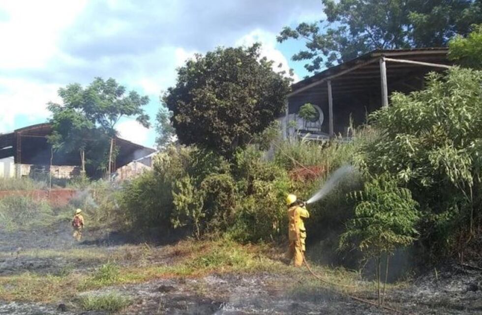 Bomberos Voluntarios debieron acudir a cinco focos de incendios en malezas en una misma tarde