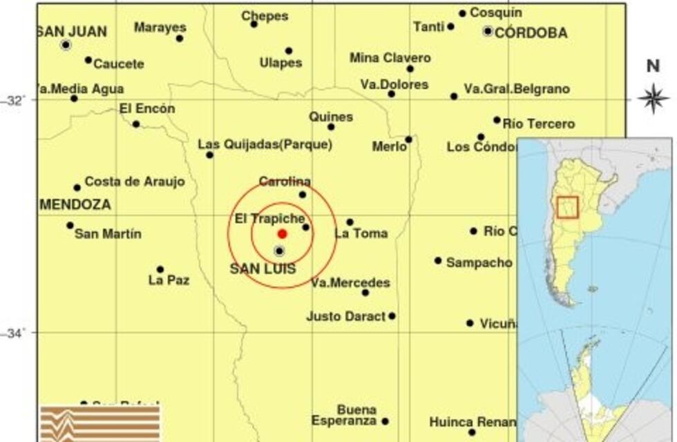 Tembló dos veces en San Luis este miércoles