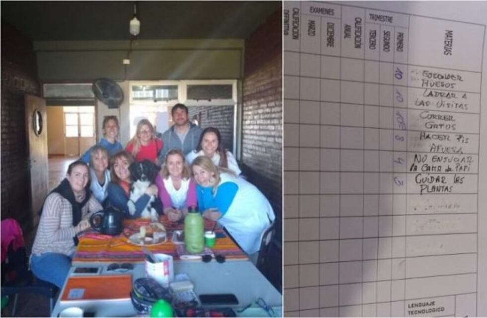 Tiene una "patita cordobesa" la historia de la perrita de Villegas con boletín de calificaciones