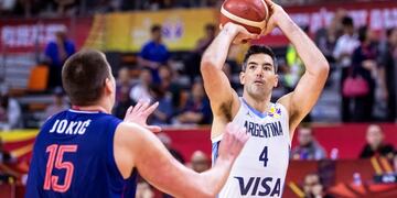 Luis Scola se transformó en el basquetbolista con más partidos jugados en mundiales\u002E (EFE)