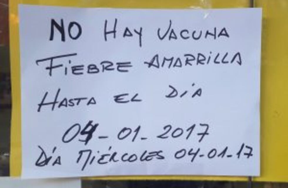 Sin vacunas contra la fiebre amarilla
