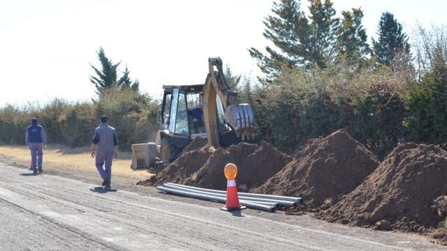 Obras de agua potable en San Rafael.