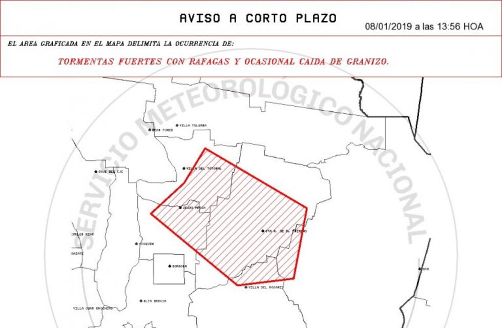 Cesó el alerta a corto plazo para el norte de Córdoba