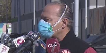 Sergio Berni en Villa Azul (Foto: captura TV)