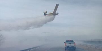 Bomberos combaten incendio en Alta Gracia\u002E