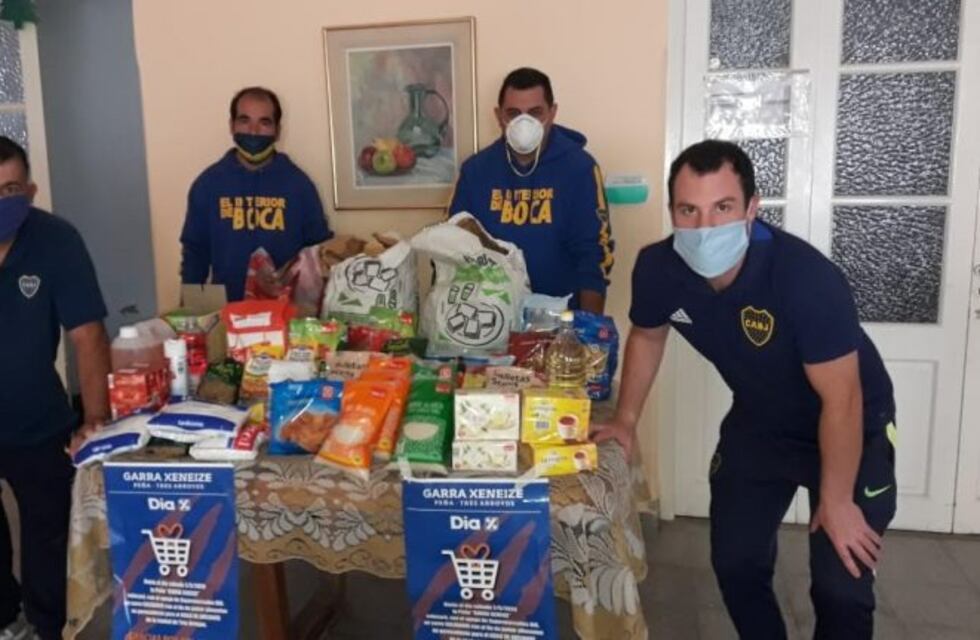 Colecta solidaria de la Peña Garra Xeneize en Tres Arroyos