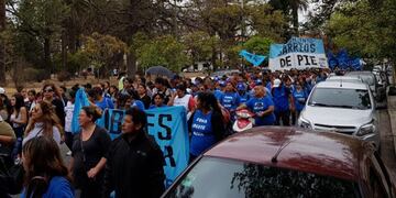 Marcha en el marco del paro nacional en Salta (Vía Salta)