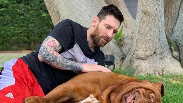 Lionel Messi y su perro Hulk fueron una de las figuras de Twitter durante el 2021 (Instagram).