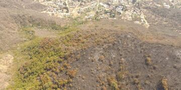 Carlos Paz después de los incendios forestales\u002E Foto: Municipalidad de Carlos Paz