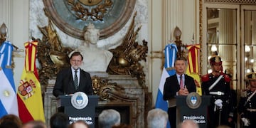 Mauricio Macri y Mariano Rajoy\u002E