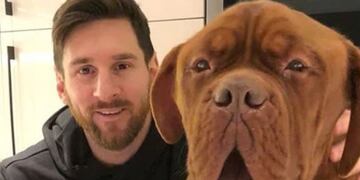Lionel Messi y su perro despertaron ingeniosas cargadas por una particular foto\u002E