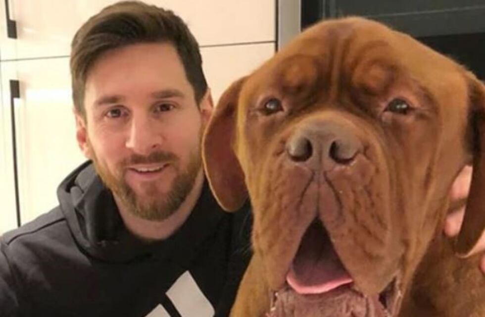 La foto de Messi con su enorme perro que despertó ingeniosas cargadas