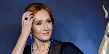 FILE PHOTO: Writer J\u002EK\u002E Rowling attends the British premiere of 'Fantastic Beasts: The Crimes of Grindelwald' movie in London, Britain, November 13, 2018\u002E REUTERS/Toby Melville/File Photo