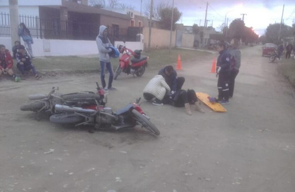 Accidente de tránsito entre dos motocicletas en Alta Gracia