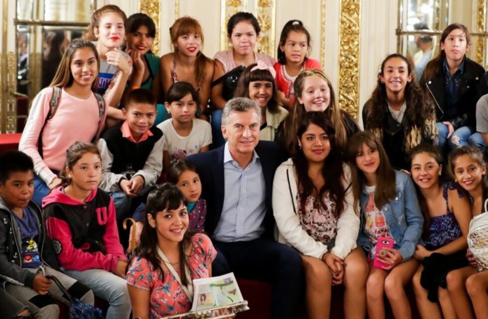 Macri recibió en Casa Rosada a chicos de un merendero de Florencio Varela