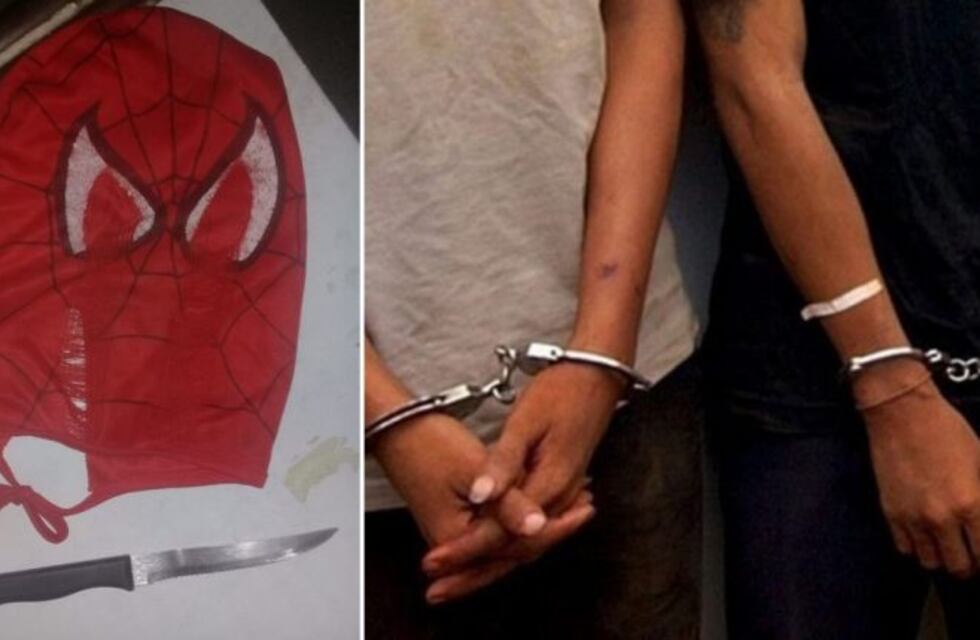 Detuvieron a un hombre que robaba con la máscara del hombre araña