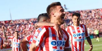 Nicolás Mazzola convirtió el único tanto y fue clave en el segundo tiempo\u002E (@clubaunion)