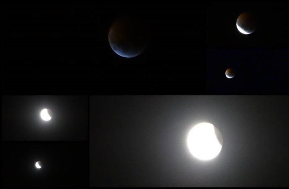 Así se vio el eclipse lunar en Viedma