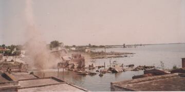 Momento de una de las demoliciones