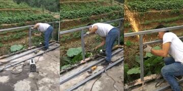 El divertido blooper de un soldador que se volvió viral (Foto: captura)