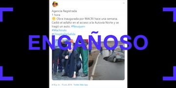 El tramo donde se hundió el auto no fue inaugurado ahora sino en 2017, pero Dietrich sí recorrió la zona la semana pasada