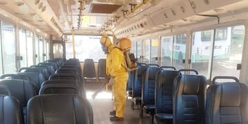 ETCE hizo fumigar todas sus unidades y prometió desinfectar pasamanos y asientos en todas sus cabeceras\u002E