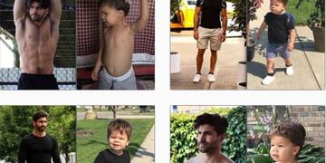 El tío es modelo, el sobrino lo imita y son furor en Instagram\u002E (Instagram)