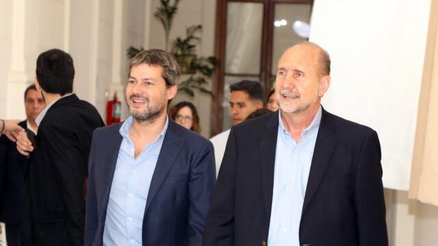 Matías Lammens y Omar Perotti se reunieron en diciembre para presentar la temporada del verano pasado\u002E (@matiaslammens)