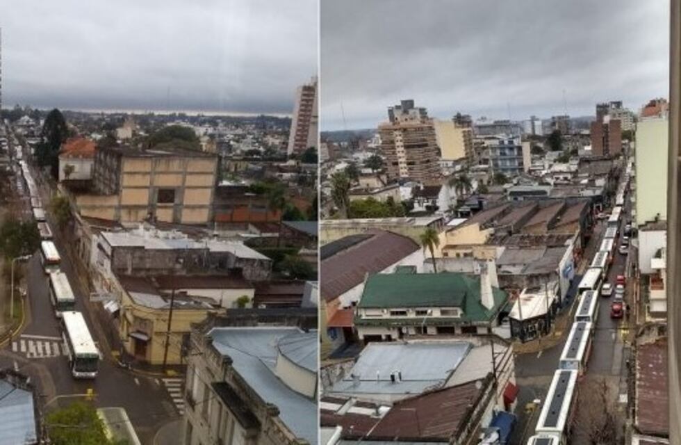 Paro de colectivos en Concordia: los choferes marcharon en caravana con los vehículos