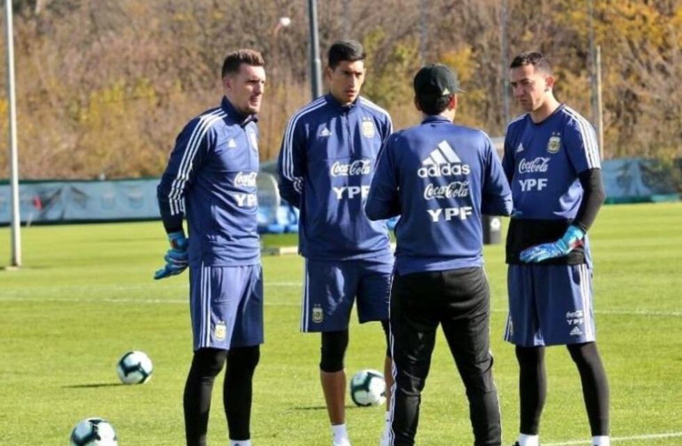 Esteban Andrada se sumó a los entrenamientos de la Selección Argentina